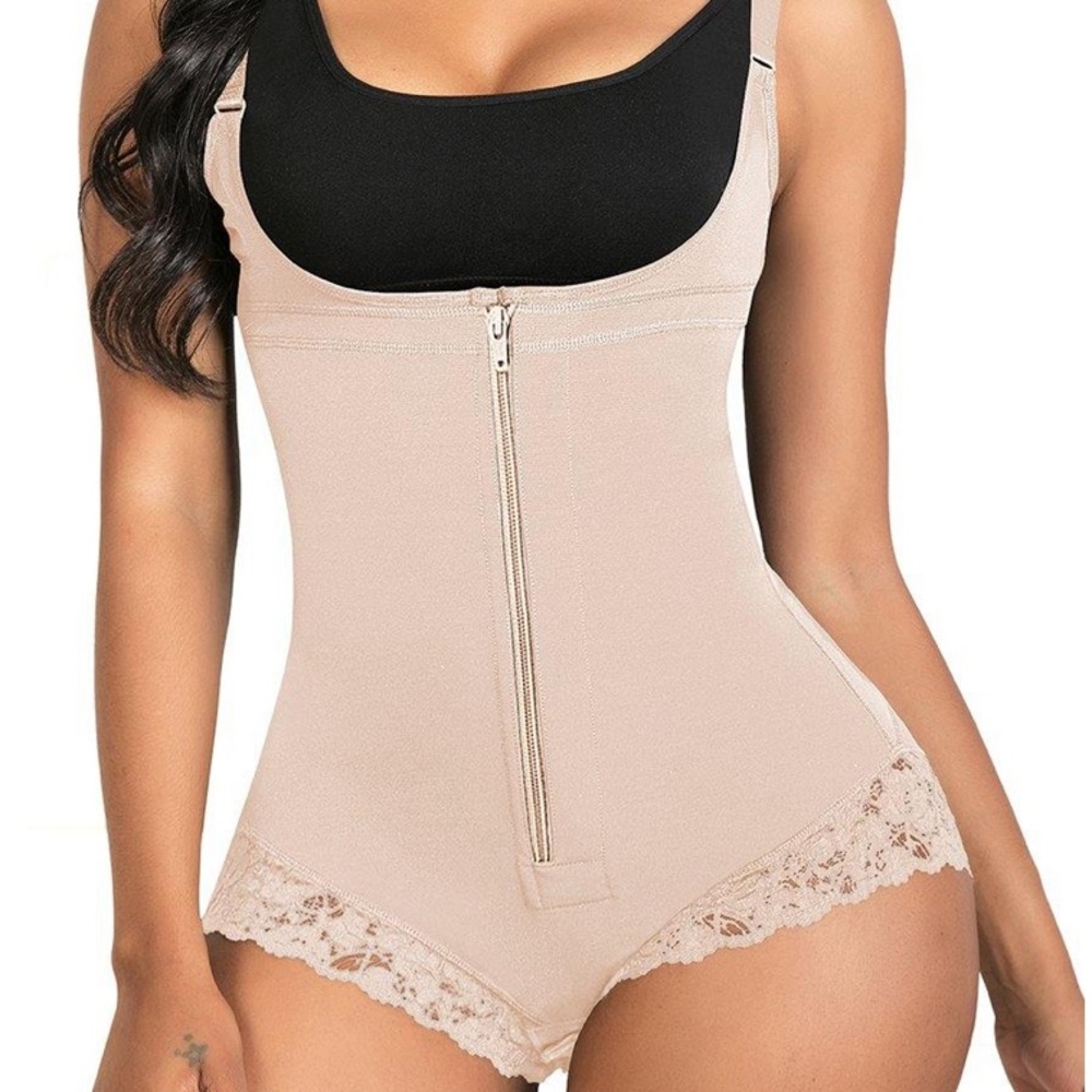NWT SHAPERX Open Bust thong-style Shapewear With Zipper